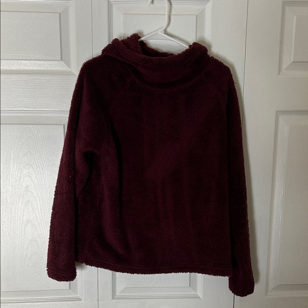 Eddie Bauer Deep Burgundy Cowl Neck Sweater